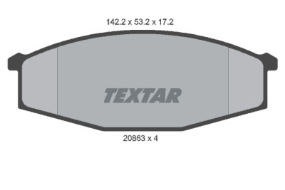 Plaquettes de frein TEXTAR 2086301