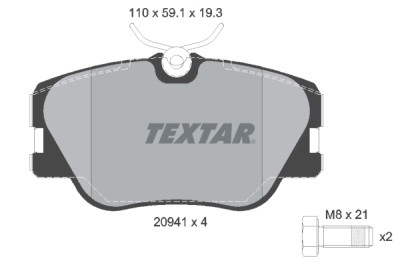 Plaquettes de frein TEXTAR 2094102