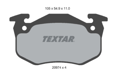Plaquettes de frein TEXTAR 20974 01