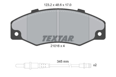 Plaquettes de frein TEXTAR 2101602