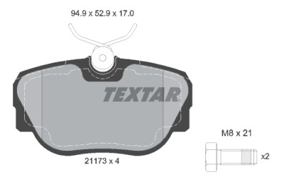 Plaquettes de frein TEXTAR 21173.02