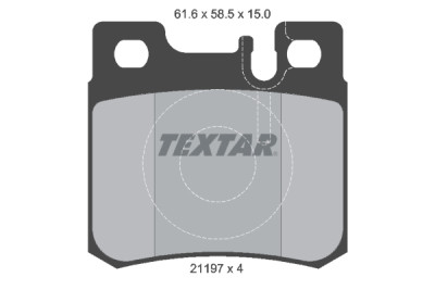 Plaquettes de frein TEXTAR 21197 01