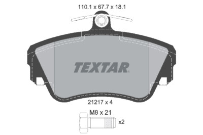 Plaquettes de frein TEXTAR 21217.02