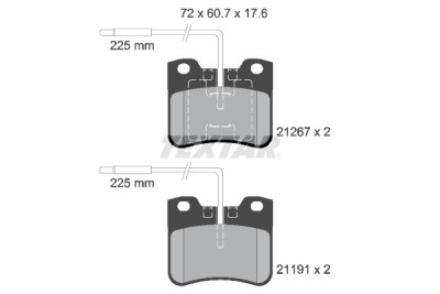 Plaquettes de frein TEXTAR 21267.02