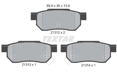 Plaquettes de frein TEXTAR 2131201