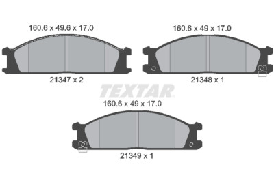 Plaquettes de frein TEXTAR 2134702