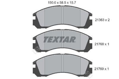 Plaquettes de frein TEXTAR 21363 01