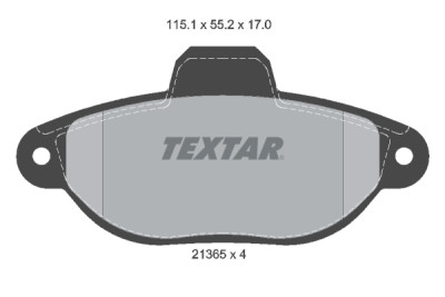 Plaquettes de frein TEXTAR 2136502
