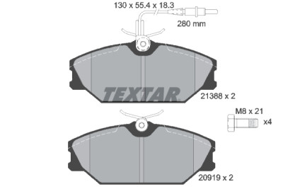 Plaquettes de frein TEXTAR 2138802