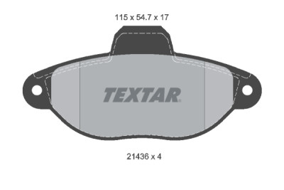Plaquettes de frein TEXTAR 2143602