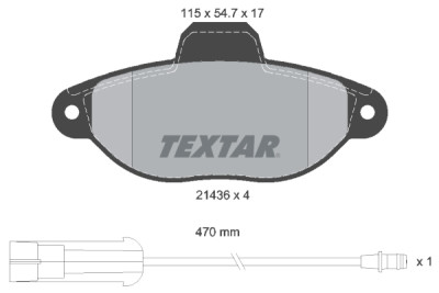 Plaquettes de frein TEXTAR 2143603