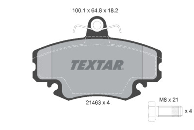 Plaquettes de frein TEXTAR 2146306