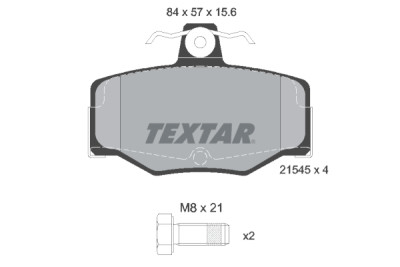 Plaquettes de frein TEXTAR 2154501