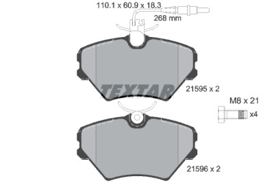 Plaquettes de frein TEXTAR 2159502