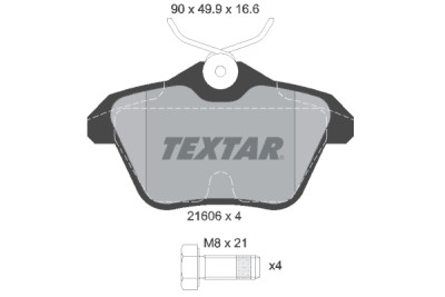 Plaquettes de frein TEXTAR 2160601