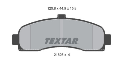 Plaquettes de frein TEXTAR 2162601