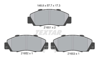 Plaquettes de frein TEXTAR 2165101
