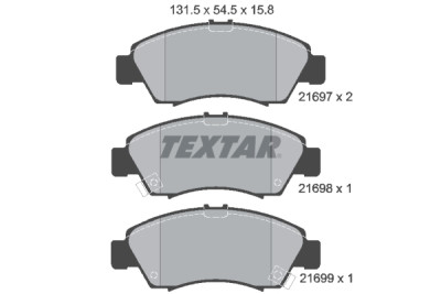 Plaquettes de frein TEXTAR 21697 01