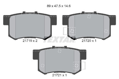 Plaquettes de frein TEXTAR 2171901