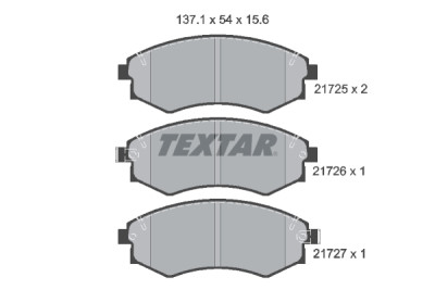 Plaquettes de frein TEXTAR 2172502