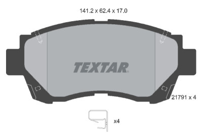 Plaquettes de frein TEXTAR 21791 01