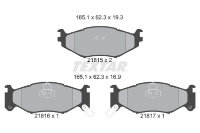 Plaquettes de frein TEXTAR 21815 01