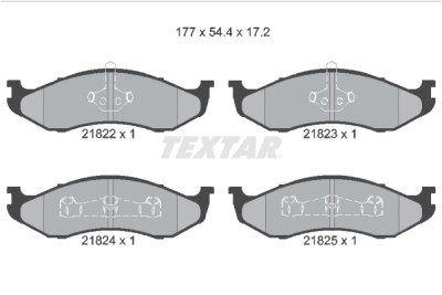 Plaquettes de frein TEXTAR 2182202