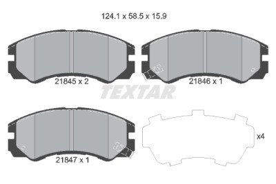 Plaquettes de frein TEXTAR 21845 01