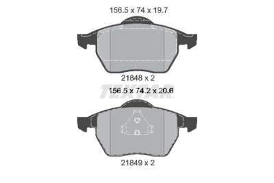 Plaquettes de frein TEXTAR 2184802