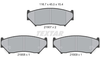 Plaquettes de frein TEXTAR 2190701