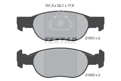 Plaquettes de frein TEXTAR 21931 01