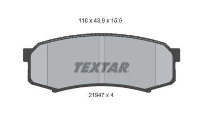 Plaquettes de frein TEXTAR 21947 01