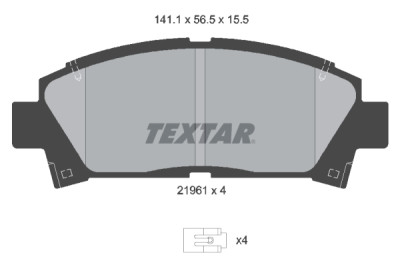 Plaquettes de frein TEXTAR 2196102