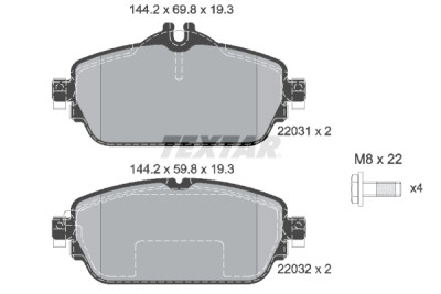 Plaquettes de frein TEXTAR 2203102