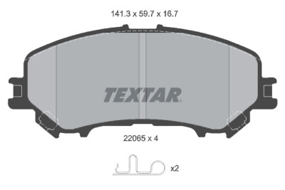 Plaquettes de frein TEXTAR 2206503