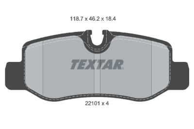 Plaquettes de frein TEXTAR 2210101