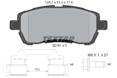 Plaquettes de frein TEXTAR 2219103