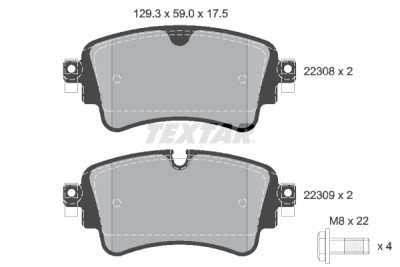 Plaquettes de frein TEXTAR 2230801