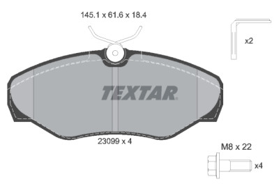 Plaquettes de frein TEXTAR 2309902