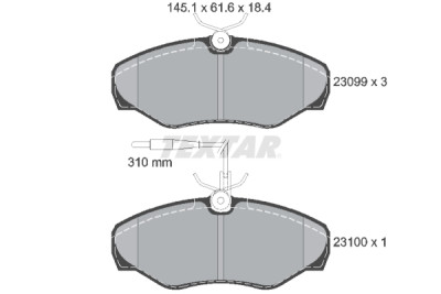 Plaquettes de frein TEXTAR 2309903
