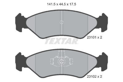 Plaquettes de frein TEXTAR 23101 01