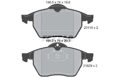 Plaquettes de frein TEXTAR 2311502