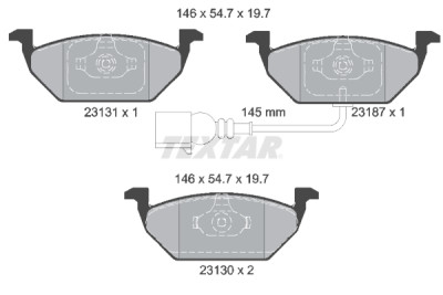Plaquettes de frein TEXTAR 23.131.01