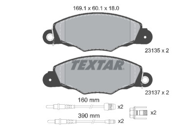 Plaquettes de frein TEXTAR 2313503