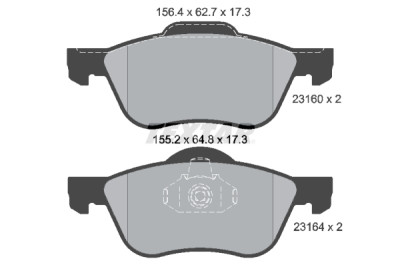Plaquettes de frein TEXTAR 2316001