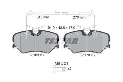 Plaquettes de frein TEXTAR 23169 01