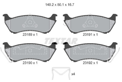 Plaquettes de frein TEXTAR 2318902