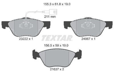 Plaquettes de frein TEXTAR 23222 01