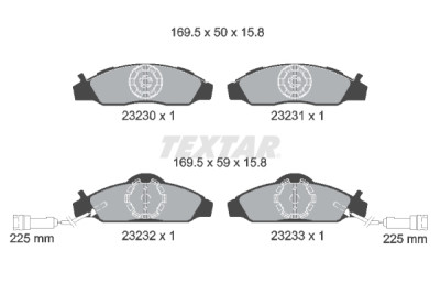 Plaquettes de frein TEXTAR 23230 01