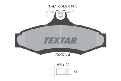 Plaquettes de frein TEXTAR 23237 01